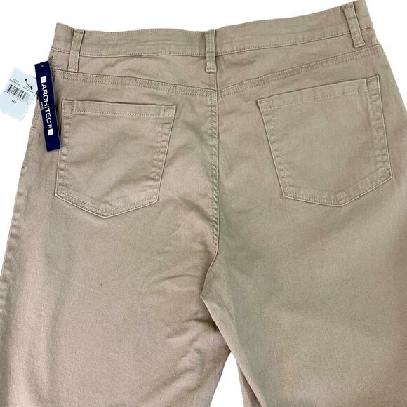 Architect Petite Classic Straight High Rise Khaki Jeans Stretchy Women Size 16P - Picture 3 of 13